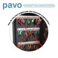 Pavo Magnettag sleutelkast, voor 50 sleutelhangers, donkergrijs - thumbnail