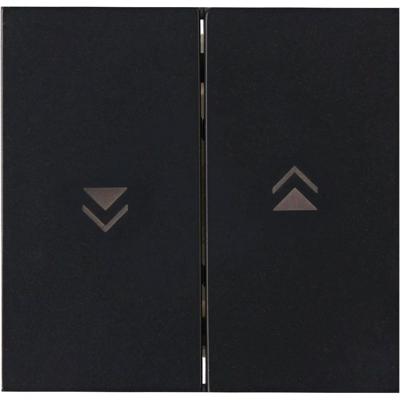 Kopp bedieningswip dubbel met pijlen opdruk mat-zwart HK07 490359008
