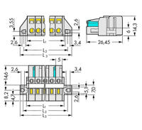 WAGO 721-112/027-000 Female behuizing (kabel) 721 Totaal aantal polen: 12 Rastermaat: 5 mm Inhoud: 25 stuk(s) - thumbnail