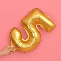 5 stuks 16 Inch nummer folie ballonnen Happy Birthday Party ballonnen bruiloft - thumbnail