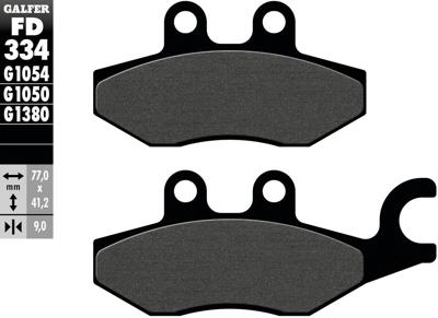 GALFER bremsbelag "fd334" brake pad fd334 g1054 organic standard