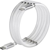 RENKFORCE USB 2.0 USB-C male kabel, Apple Lightning-stekker, 1.00 m, wit TO-6886779 - thumbnail