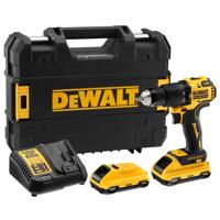 DeWALT DCD709L2T Compacte accu klop-/schroefboormachine 18V XR 3.0Ah in TSTAK - thumbnail