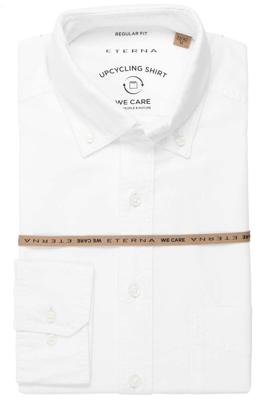 Eterna Heren Overhemd Wit Borstzakje Button Down Oxford Regular Fit