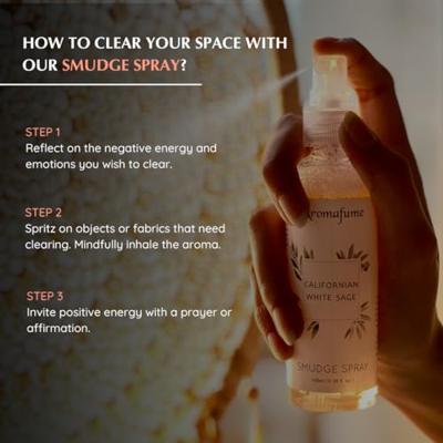 Aromafume Natural Smudge Spray Witte Salie en Frankincense