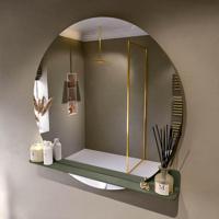 MONDIAZ SPOT spiegel rond 110cm met Spiegelplanchet kleur Army. - thumbnail