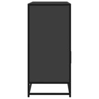 Dressoir 100x35x76 cm bewerkt hout zwart - thumbnail