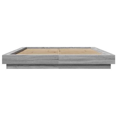 Bedframe bewerkt hout grijs sonoma eikenkleurig 160x200 cm