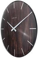 NeXtime NE-3249BR Wandklok Edge-Wood-Dome Dia 35cm Kunststof Bruin - thumbnail