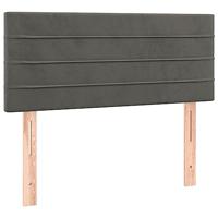 Boxspring met matras fluweel donkergrijs 90x200 cm - thumbnail