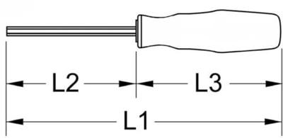 KS Tools 159.1225 Inbusschroevendraaier Afmeting, lengte: 205 mm