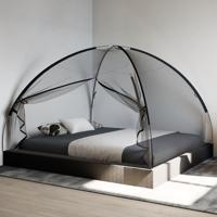 VidaXL Klamboe met deuren mongolia 220 gaas 200x180x135 cm zwart - thumbnail