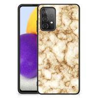 Samsung Galaxy A72 (5G/4G) Marmeren Print Telefoonhoesje Marmer Goud - thumbnail