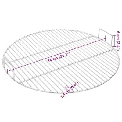 VidaXL Barbecuerooster met handgrepen rond ø54 cm 304 roestvrij staal VidaXL Barbecuerooster met handgrepen rond ø54 cm 304 roestvrij staal
