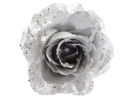 Roosclip glitter d14h8.5 zilver Roosclip glitter d14h8.5 zilver