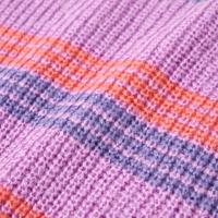Kindertrui gebreid met strepen 92 lila en roze - thumbnail