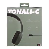 T'nB - Bedrade Supra-auditieve hoofdtelefoon, Foam Pads, Hoofdband Liner voor optimaal comfort, USB-C-kabel, ingebouwde bedieningselementen, microfoon - blauw - thumbnail
