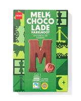 HEMA Chocoladeletter melk hazelnoot M 140g - thumbnail