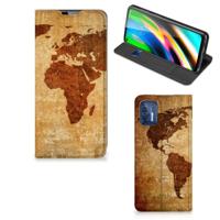 Motorola Moto G9 Plus | Book Cover | Wereldkaart - thumbnail
