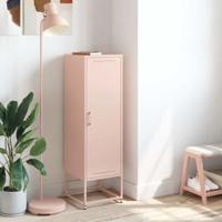 Hoge kast 36x39x123 cm staal roze - thumbnail