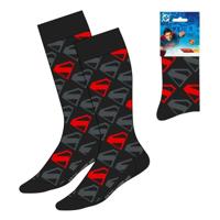 DC Comics Socks Superman Logo Black 38-45 - thumbnail