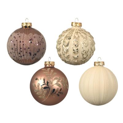 Decoris Kerstbal Glas Toffee