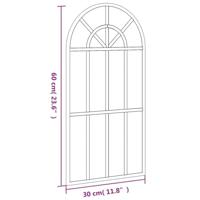 VidaXL Wandspiegel boog 30x60 cm ijzer zwart - thumbnail