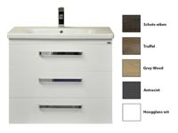 Sanicare Q10 badkamermeubel 3 laden 80 cm schots-eiken - thumbnail