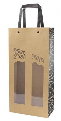 Wijnflestas 2 flessen 190+95x385mm Authentique (10 stuks)