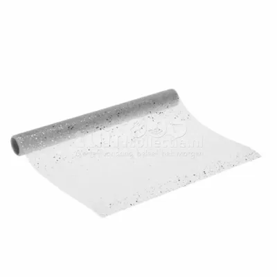 Tafelloper Glitter 38,5x200cm Zilver