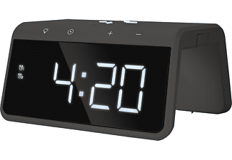 Digitale Wekker - Draadloze Oplader Voor Telefoon - Wake Up Light - Space Grey (HCG019QI-SG) Digitale Wekker - Draadloze Oplader Voor Telefoon - Wake Up Light - Space Grey (HCG019QI-SG)