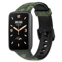 Siliconen bandje met print - Camouflage groen - Xiaomi Smart band 7 Pro - thumbnail
