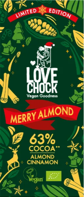 Lovechock Merry almond 63% bio 70 Gram