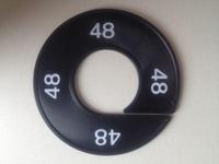 Maatring 9cm zwart/wit 48 - thumbnail