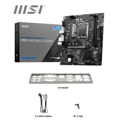 MSI pro h610m-g ddr4 socket 1700 moederbord (gb-lan, sound, µatx)