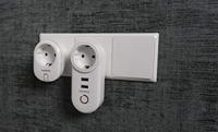 Marmitek POWER SI - Smart Wi-Fi power plug - 15A | 2 USB | on/off manual & automatic | energy meter | G plug Schakelaar Wit - thumbnail