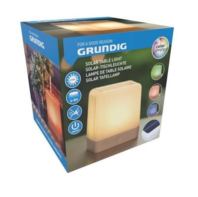Grundig solar lamp tuinverlichting op zonne energie wit/oranje/blauw/groen licht tot 8 uur licht