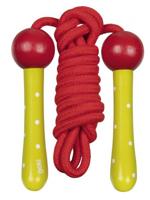 Goki Springtouw Junior 200 Cm Nylon/hout Rood/geel - thumbnail