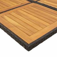 9-delige Tuinset poly rattan zwart - thumbnail