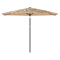 Parasol met stalen paal 288x288x225 cm bruin - thumbnail