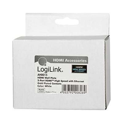 LogiLink AH0015 HDMI Adapter [1x HDMI-bus - 2x HDMI-bus] Wit