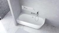 Ligbad Polysan Sussi Gegoten Marmer 160x70x49,5 cm Asymmetrisch Links Wit - thumbnail