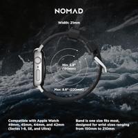 Nomad Rugged horlogeband / zwarte hardware 45/46/49 mm - Black - thumbnail