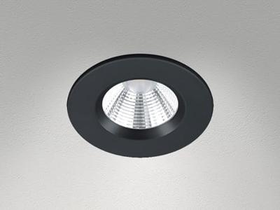 Trio Badkamer inbouwspotZagros met led rond zwart - 650710132
