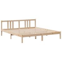 Bed met boekenkast zonder matras massief grenenhout 180x200 cm - thumbnail