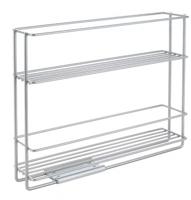 Metaltex space saver smart kitchen uitschuifbaar kruidenrek 6x28x22 cm zilver - thumbnail