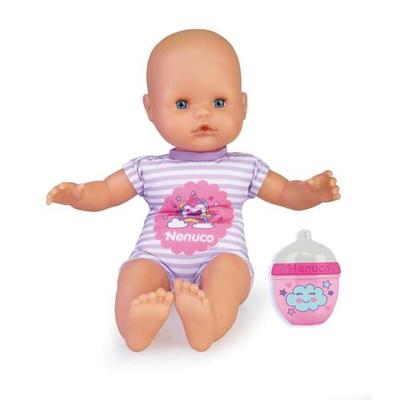 Famosa Nenuco babypop met zacht lijfje paars ongeveer 32 cm groot