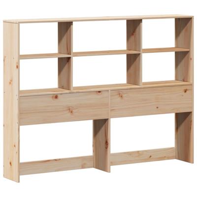 Bed met boekenkast zonder matras massief grenenhout 120x190 cm - thumbnail