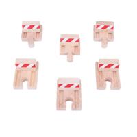 Bigjigs houten rails - stootblokken, 6st. - thumbnail