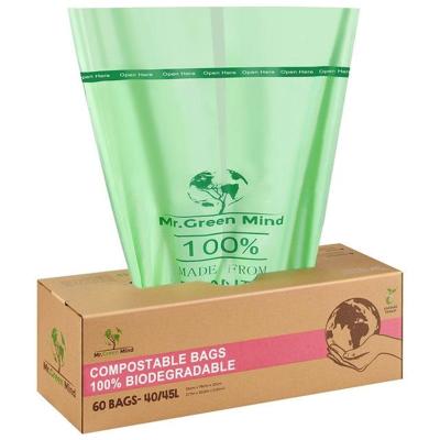 Afvalzak bio Mr.Green Mind 55x76cm 40-45 liter dispenser 60 stuks Afvalzak bio Mr.Green Mind 55x76cm 40-45 liter dispenser 60 stuks